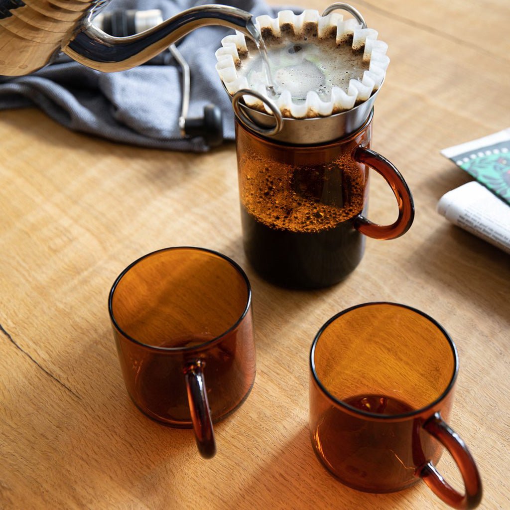 coffee mug in glass