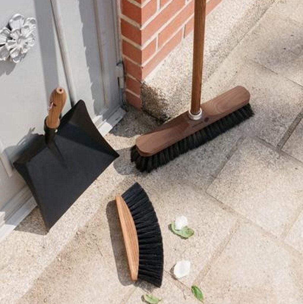 Ash Wood Black Dustpan    at Boston General Store