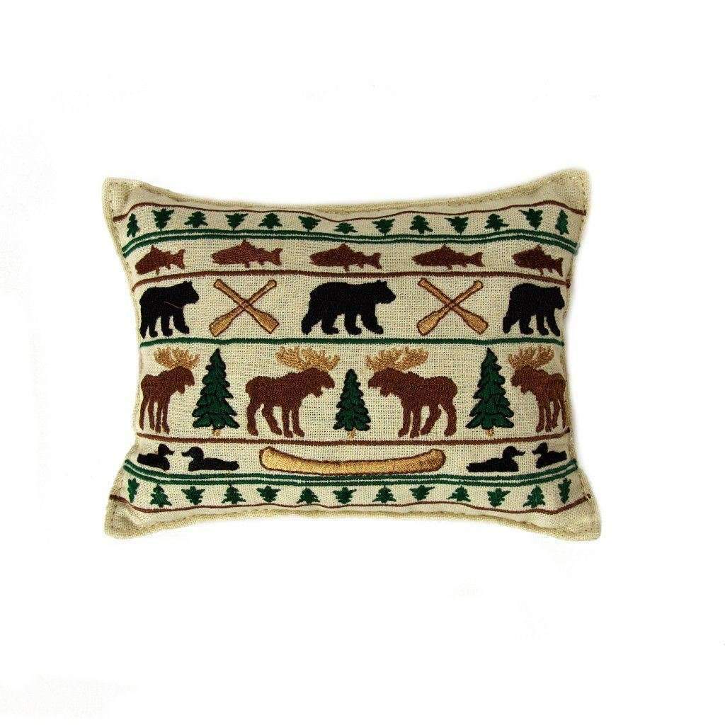 Balsam Fir Filled Pillows Embroidered Tree   at Boston General Store