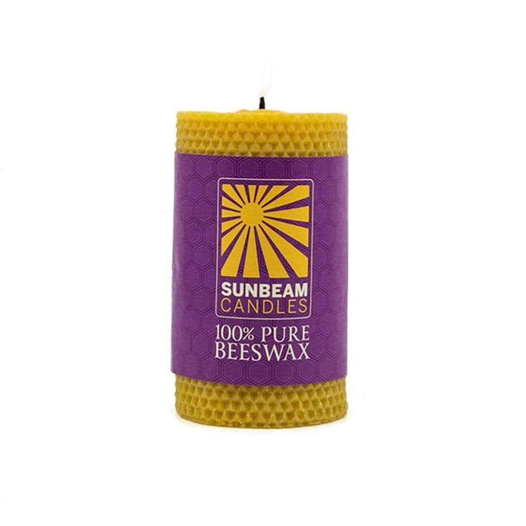 Beeswax Honeycomb Pillar Candles 3&quot; x 6&quot;   at Boston General Store