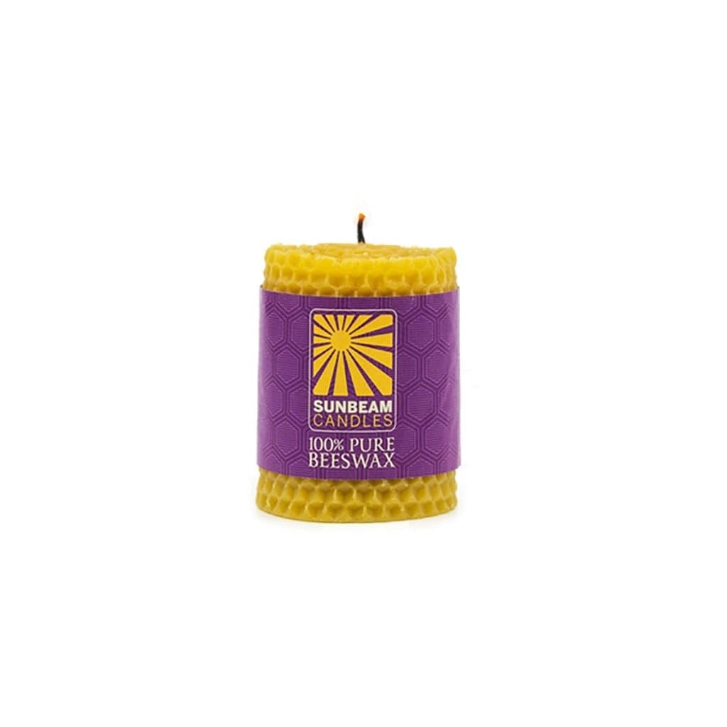 Beeswax Honeycomb Pillar Candles 2&quot; x 3&quot;   at Boston General Store