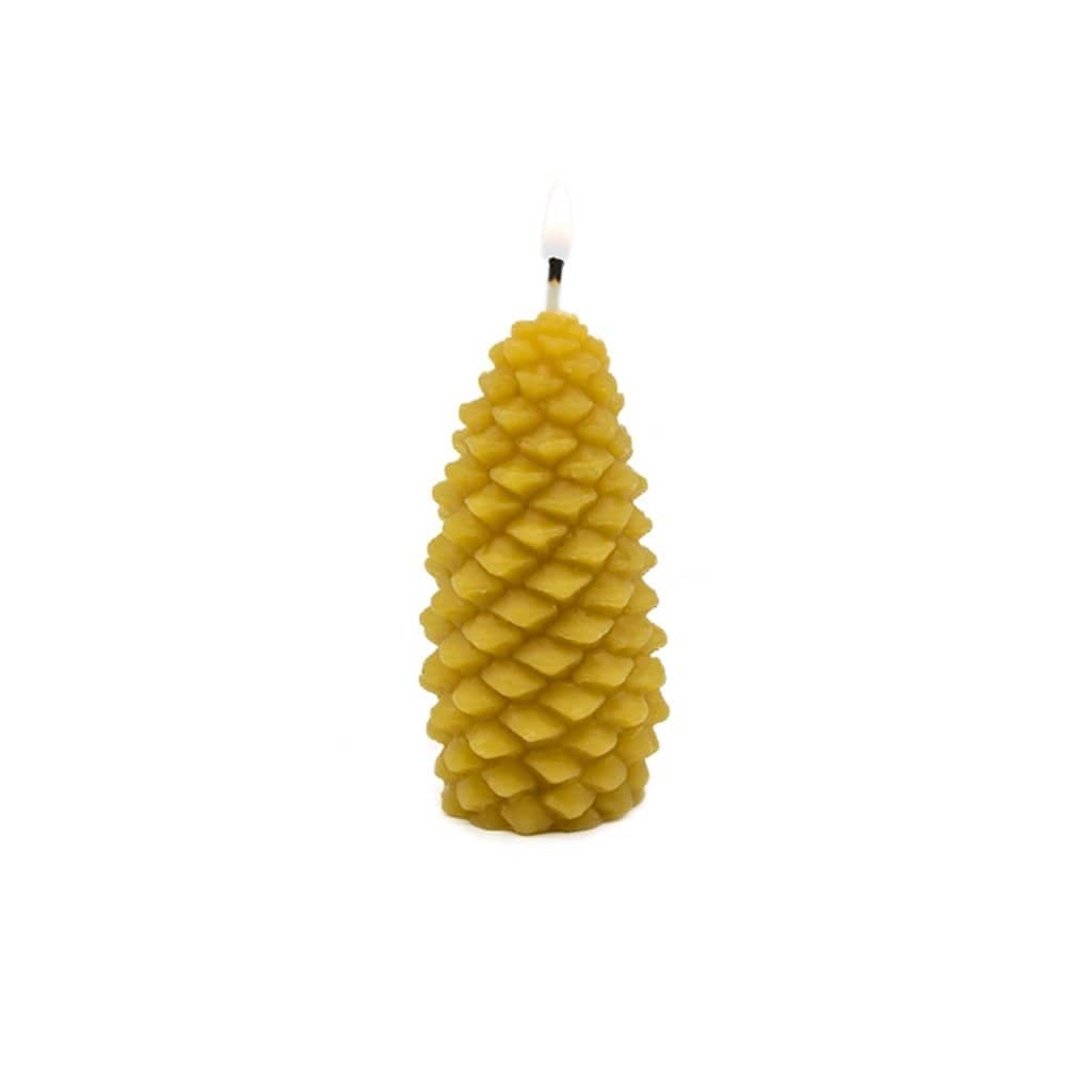 Beeswax Pinecone Candle Small   at Boston General Store