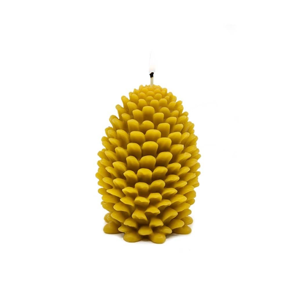 Beeswax Pinecone Candle Large   at Boston General Store