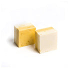 Two SallyeAnder Calendula Dandelion Essential Soap on white background