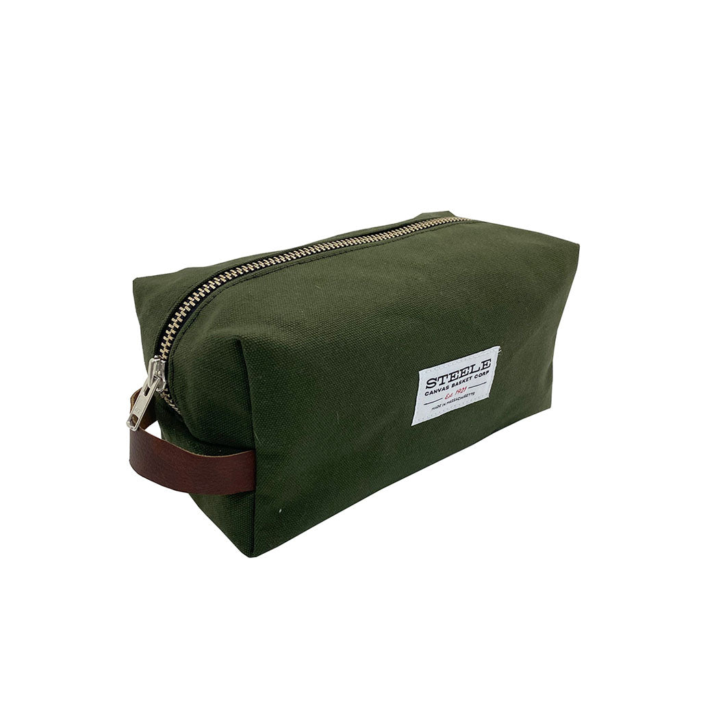 Canvas Dopp Kit Olive   at Boston General Store