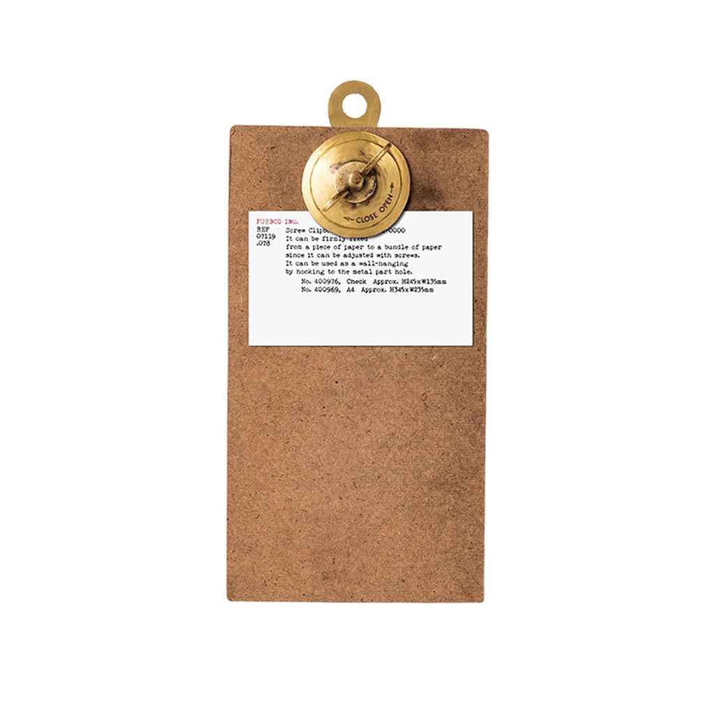 Brass Screw Clipboard Check   at Boston General Store