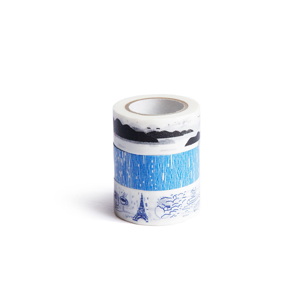 Washi Tape 3 Pack - Shimanami, Rain, France    at Boston General Store