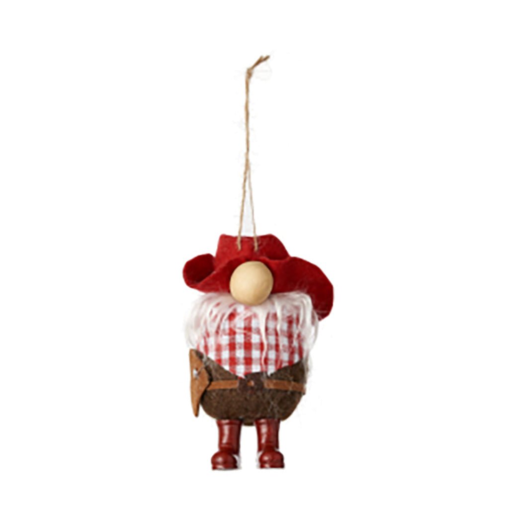 Cowboy Holiday Ornament Cowboy Gnome   at Boston General Store