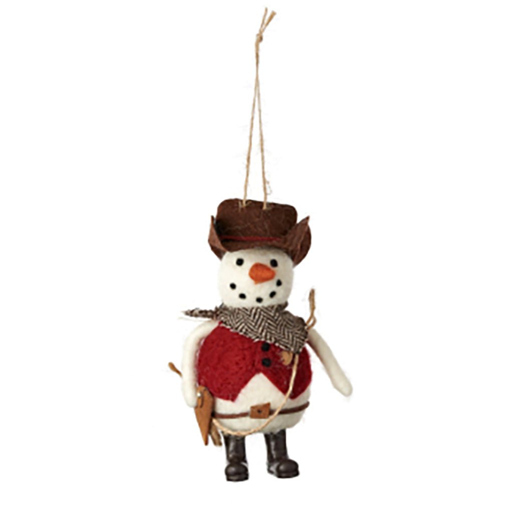 Cowboy Holiday Ornament Cowboy Snowman   at Boston General Store