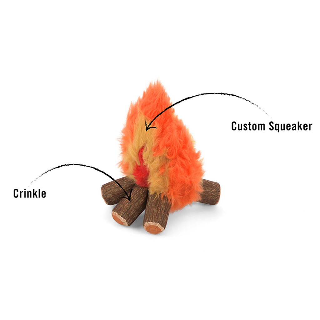 Cozy Camp Fire Plush Dog Toy    at Boston General Store