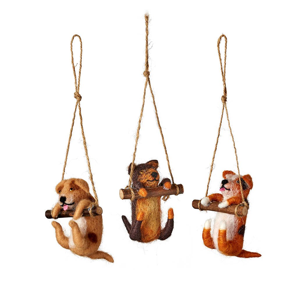 Dangling Dog Holiday Ornament    at Boston General Store
