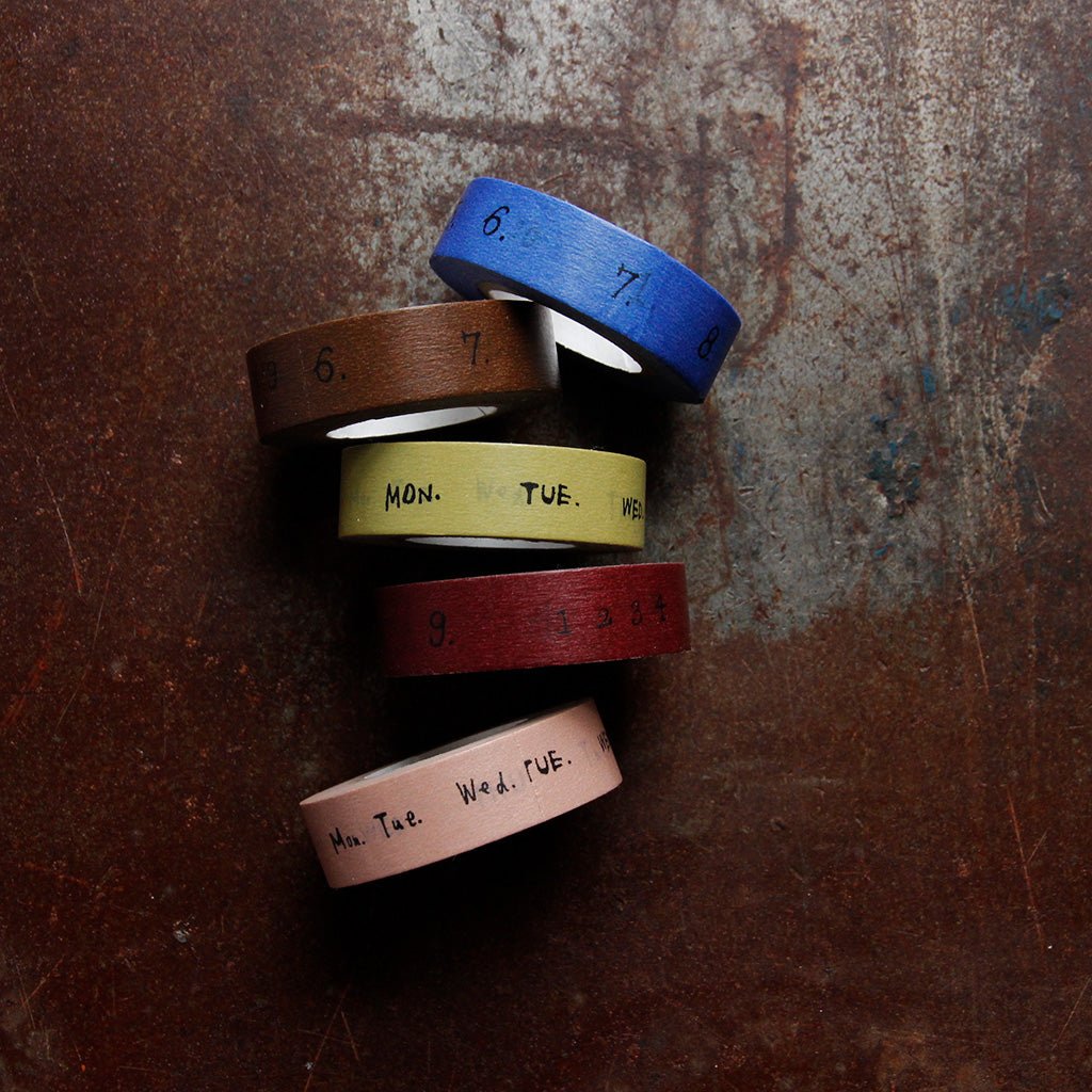 Days of the Week Washi Tape    at Boston General Store