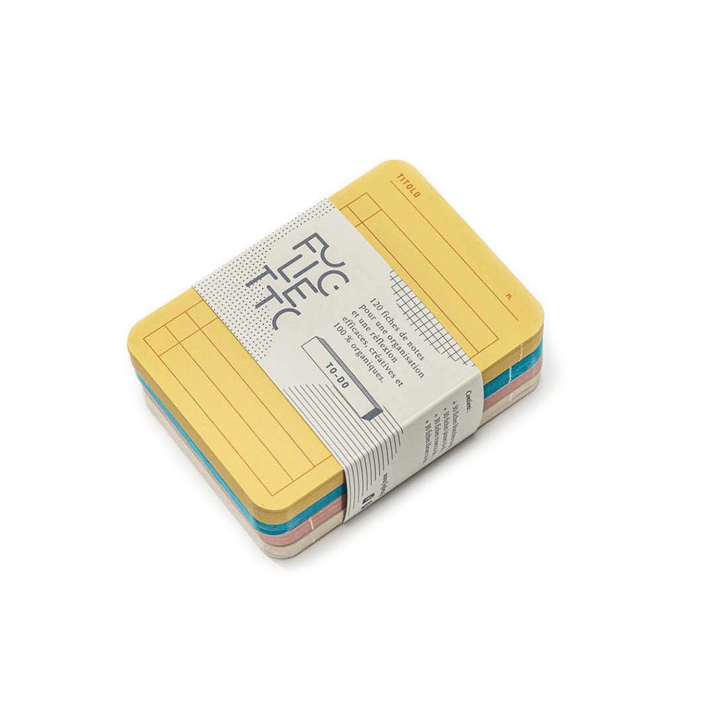 Deck of 120 A7 Memo Cards - To-Do Pink/Yellow/Blue/White   at Boston General Store