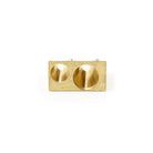Double brass sharpener with two sizes on white background