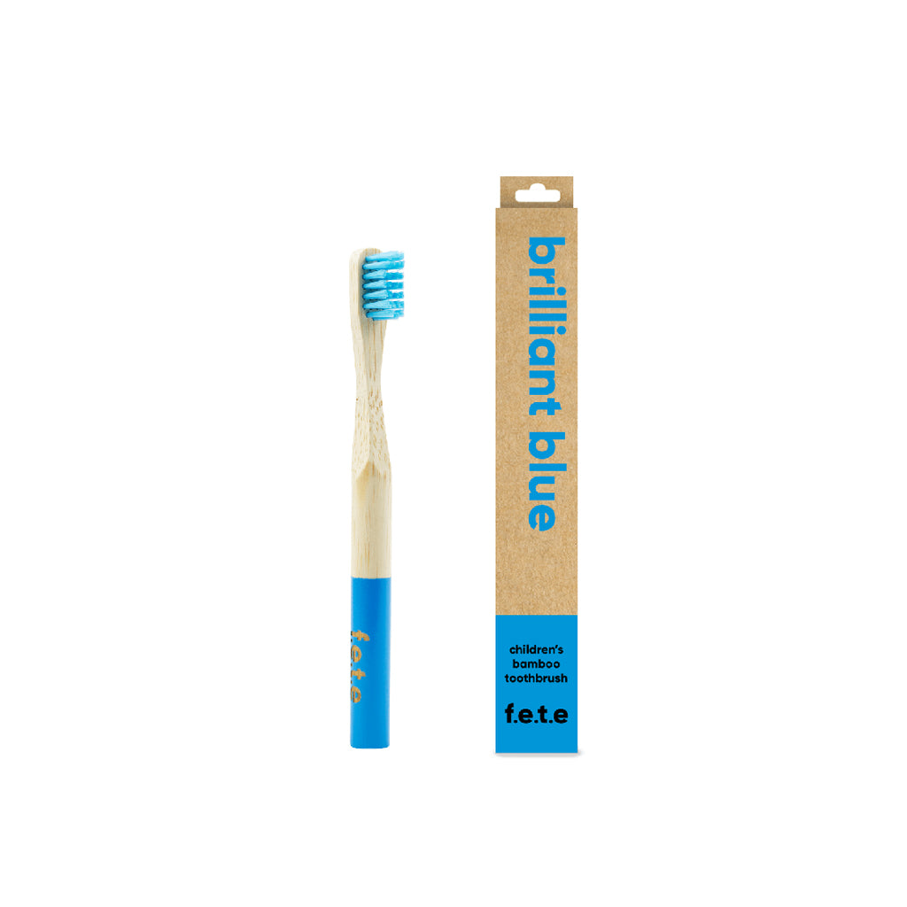 Kid&#39;s Bamboo Toothbrush Brilliant Blue   at Boston General Store