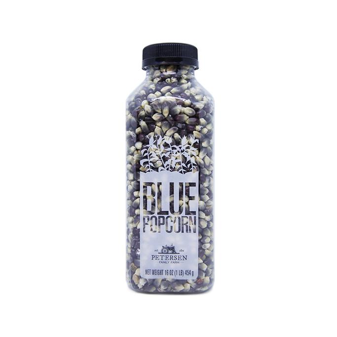 Farm Fresh Blue Bottled Popcorn    at Boston General Store