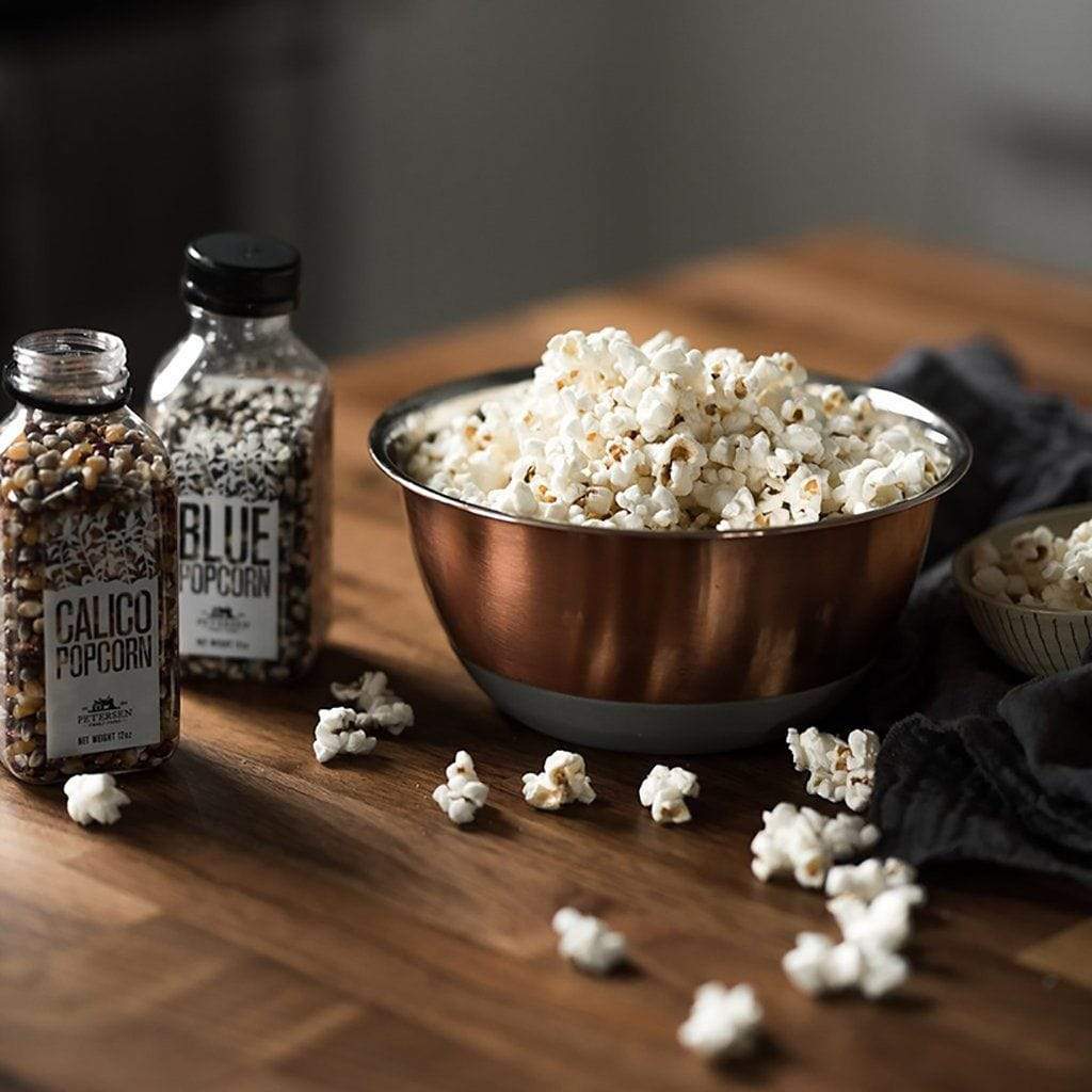 Farm Fresh Blue Bottled Popcorn    at Boston General Store