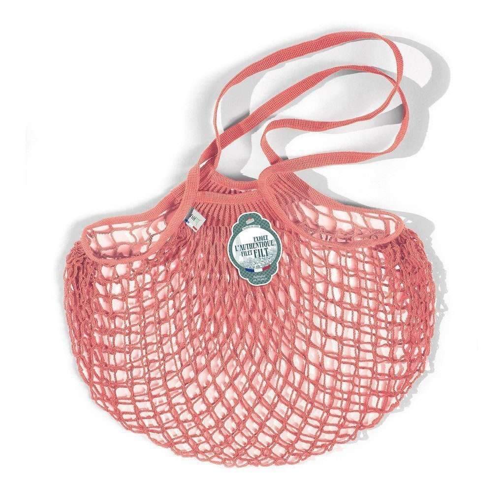 French Market Net Bag Light Pink Long Handle  at Boston General Store