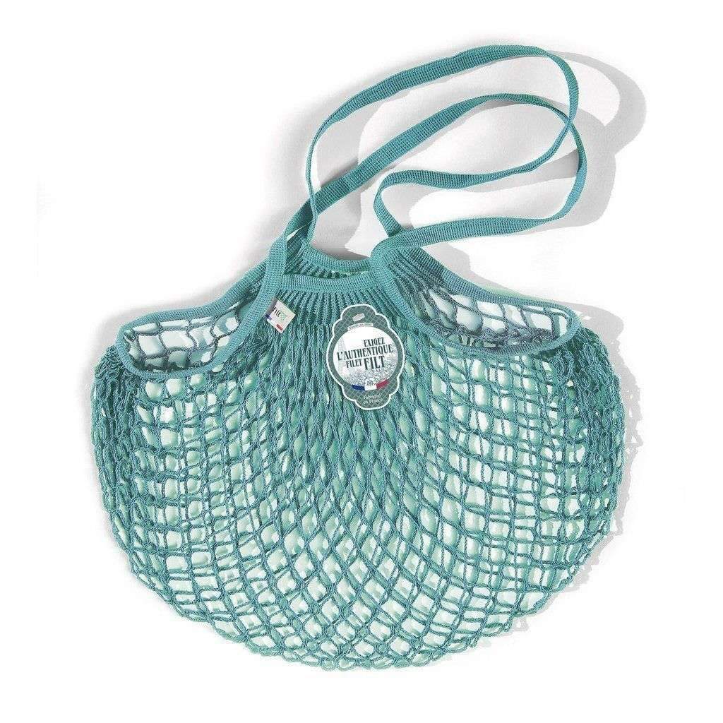 Filt French Market Net Bag | Boston General Store Aqua / Short Handle