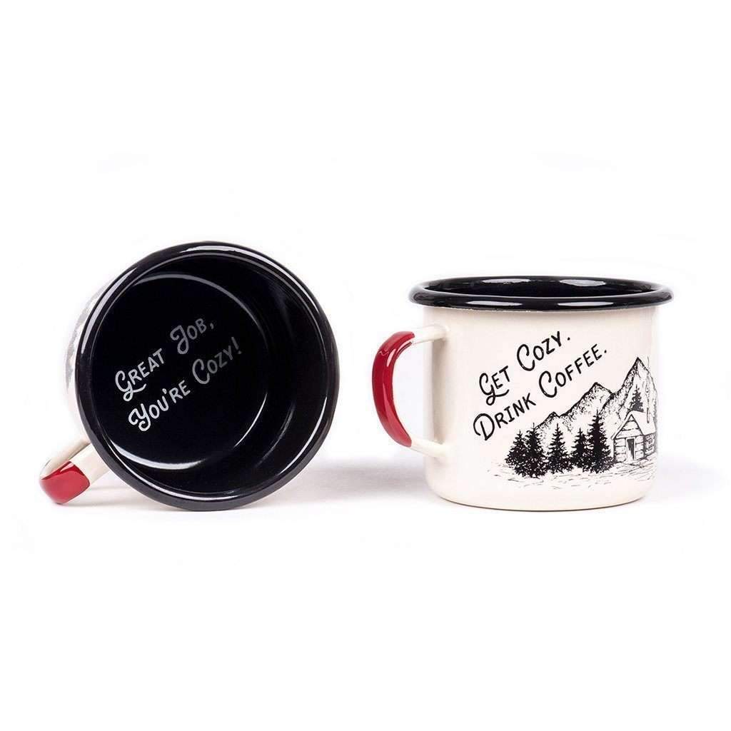 Get Cozy Enamel Mug Boston General Store