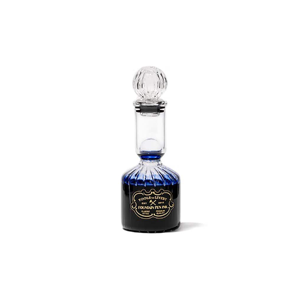 Glass Bottle Ink Dark Blue   at Boston General Store