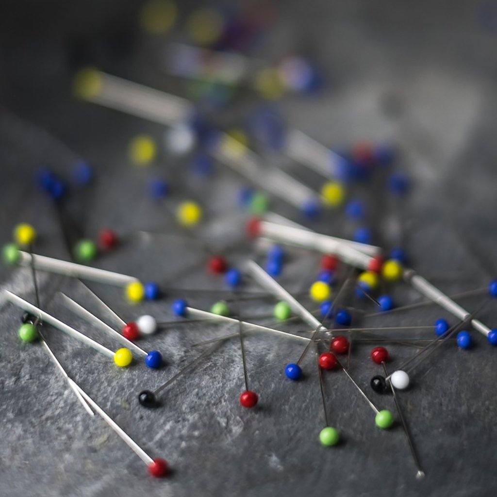 Glass Headed Pins    at Boston General Store