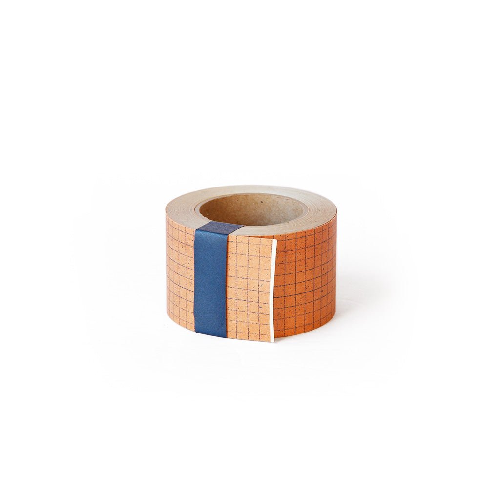 Grid Pattern Kraft Paper Tape 45mm, Blue   at Boston General Store