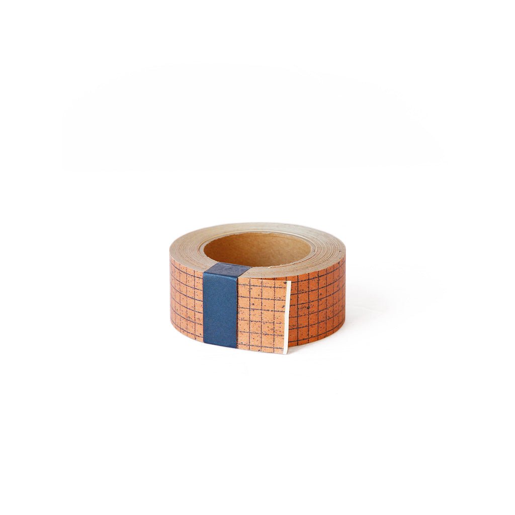 Grid Pattern Kraft Paper Tape 30mm, Blue   at Boston General Store