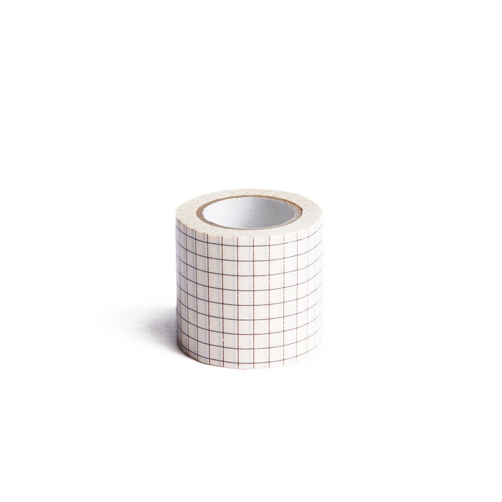 Grid Pattern Washi Tape 45mm, Nut Brown   at Boston General Store