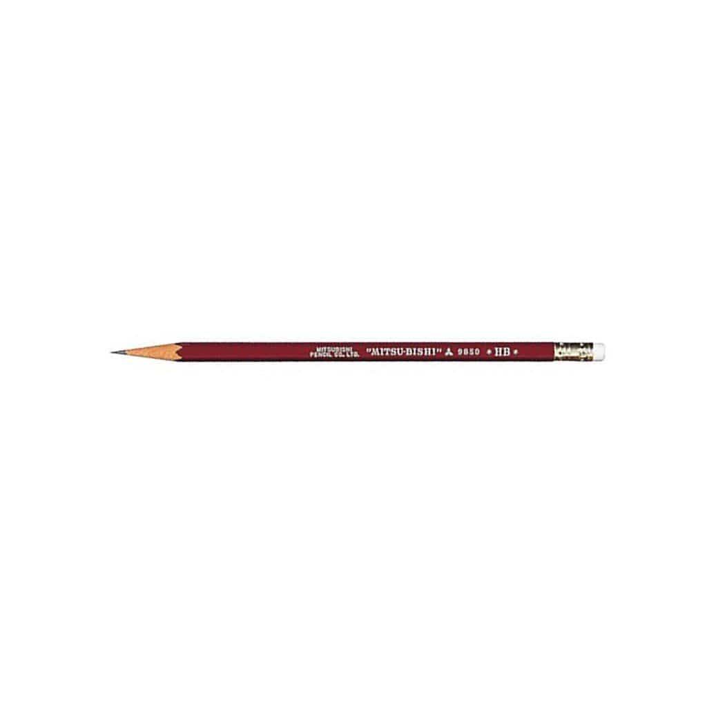 Mitsubishi 9850 HB Pencil with Eraser