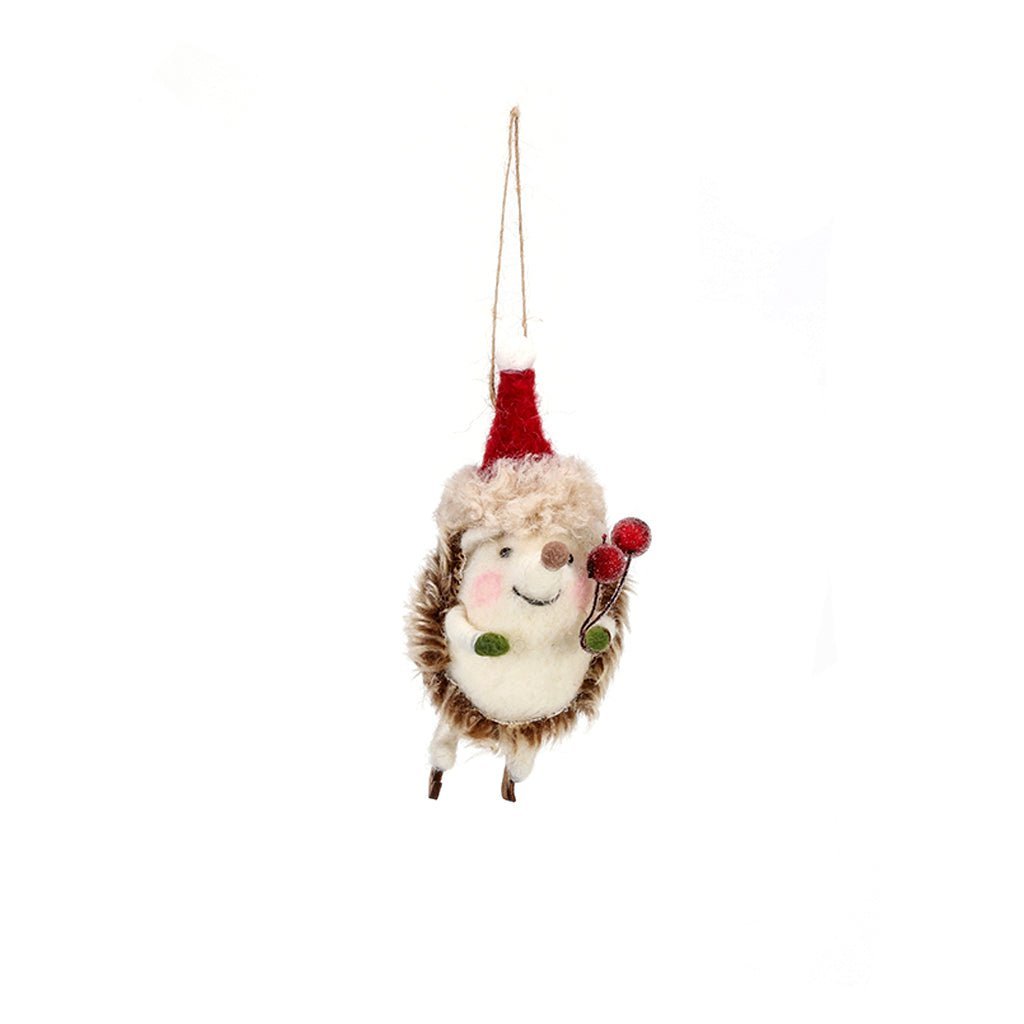 Hedgehog Holiday Ornament Hedgehog with Berry   at Boston General Store