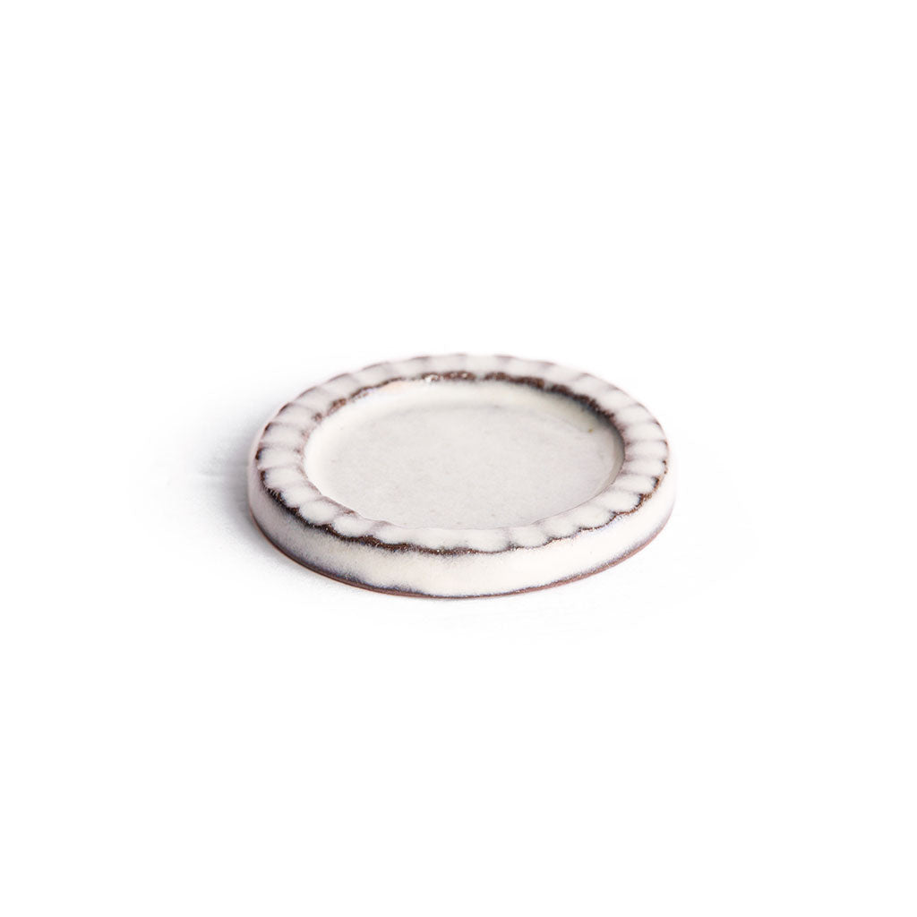 Round Tamba Incense Tray White   at Boston General Store