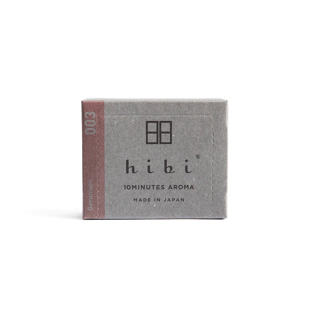Hibi Incense Matches Geranium Box of 30  at Boston General Store