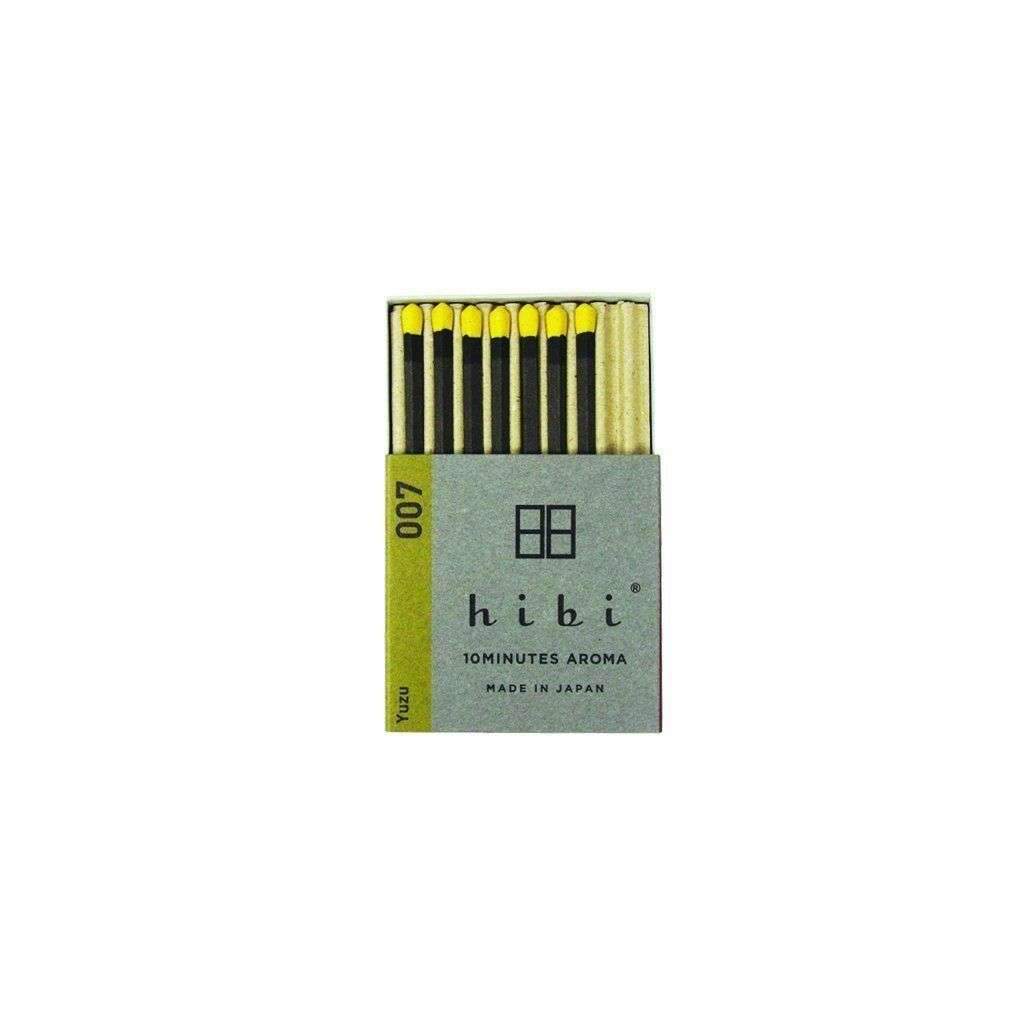 Hibi Incense Matches Yuzu Box of 8  at Boston General Store