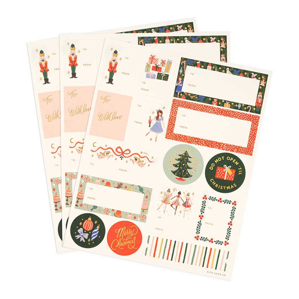 Holiday Stickers &amp; Labels Nutcracker   at Boston General Store