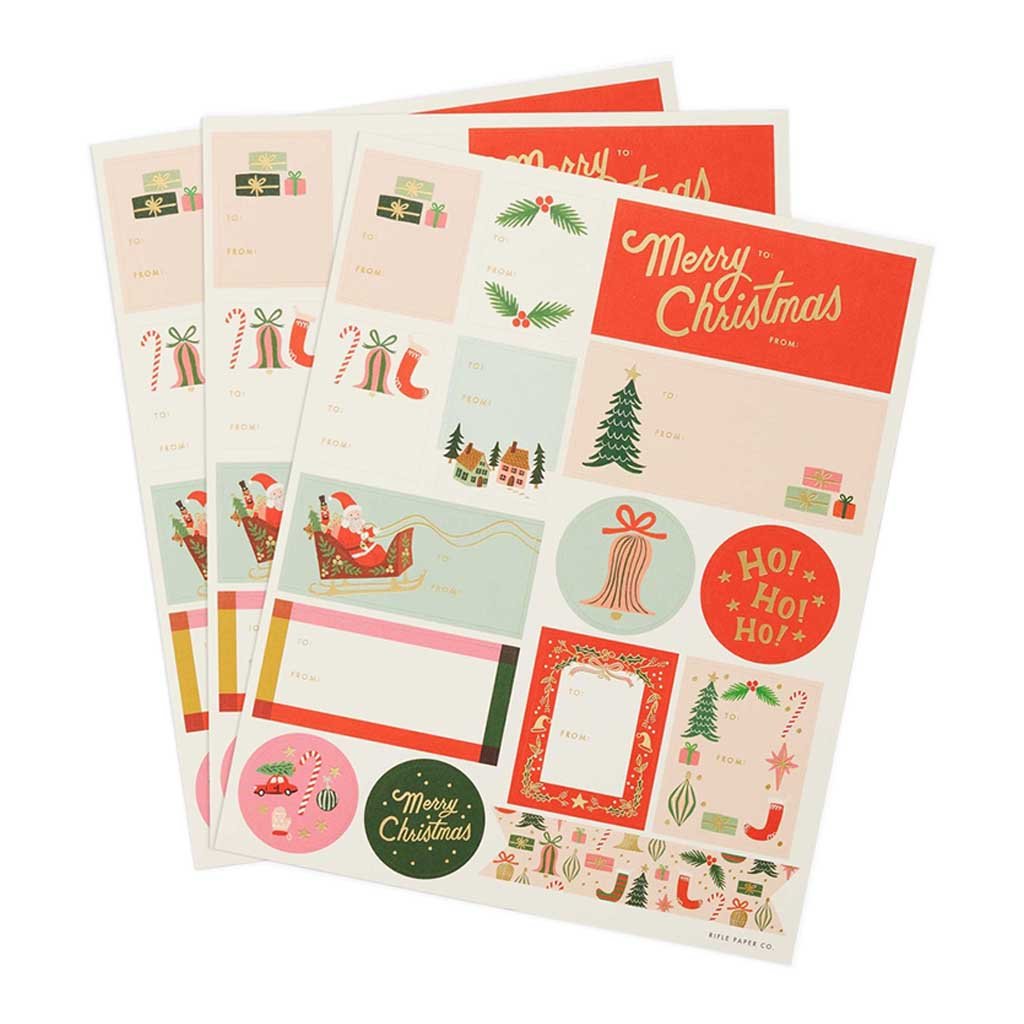Holiday Stickers &amp; Labels Deck the Halls   at Boston General Store