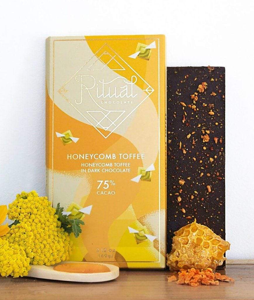 Honeycomb Toffee 75% Dark Chocolate    at Boston General Store
