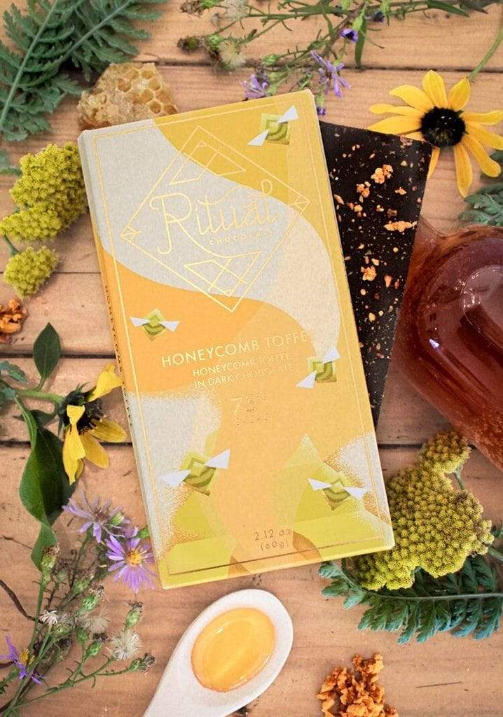 Honeycomb Toffee 75% Dark Chocolate    at Boston General Store
