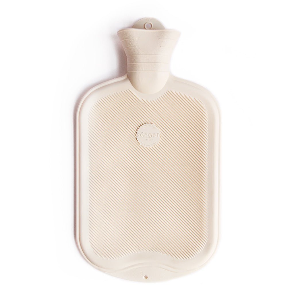 Sänger Rubber Hot Water Bottle Made in Germany 2 Litres white 