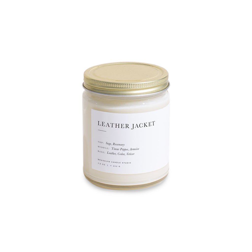 Leather Jacket Minimalist Candle    at Boston General Store