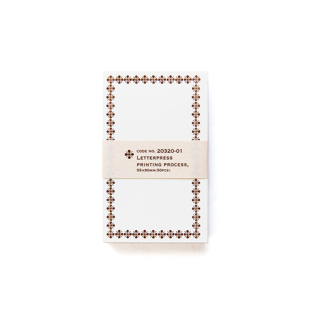 Letterpress Memo Cards Brown   at Boston General Store