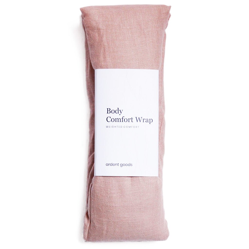 Linen Body Comfort Wrap with Slipcover Shadow Pink   at Boston General Store