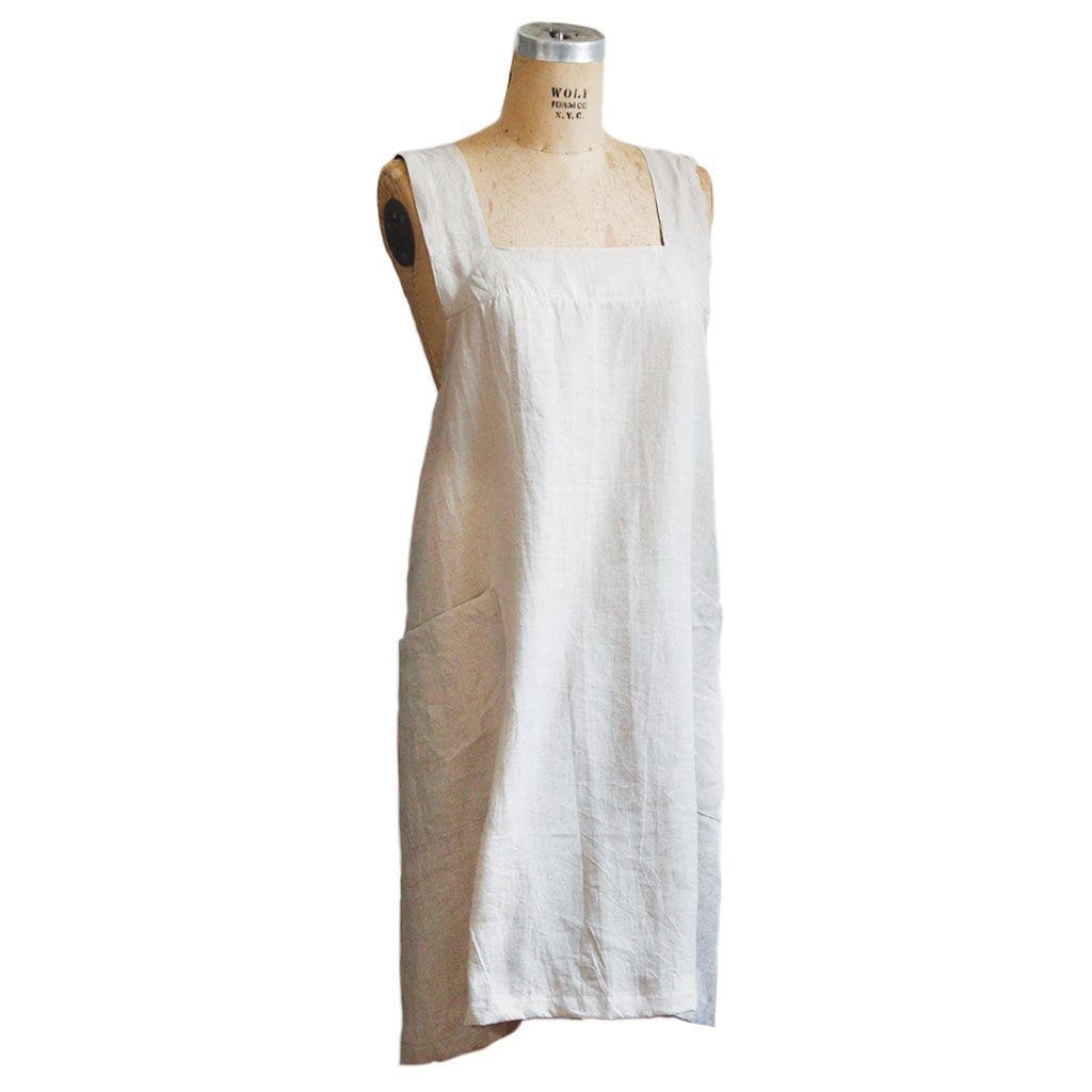 Linen Pinafore Apron S/M Natural  at Boston General Store