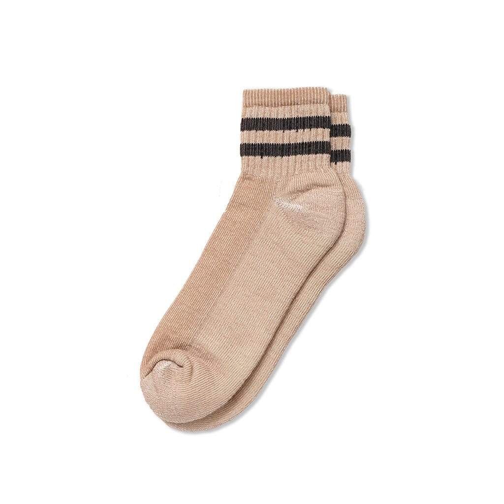 Merino Activity Quarter Crew Socks Tan   at Boston General Store