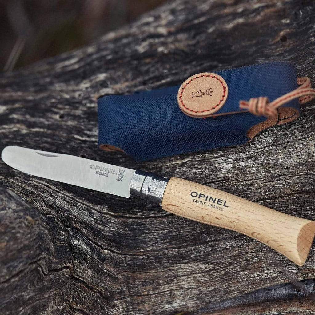 My First Opinel Knife + Recycled Sheath Kit Boston General Store