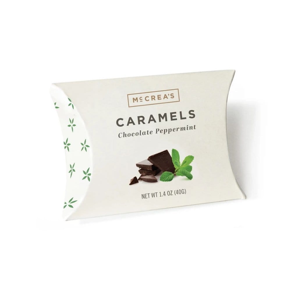 Natural Caramel 1.4 oz. Pillow Box Chocolate Peppermint  at Boston General Store