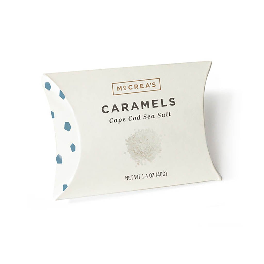 Natural Caramel 1.4 oz. Pillow Box Cape Cod Sea Salt  at Boston General Store