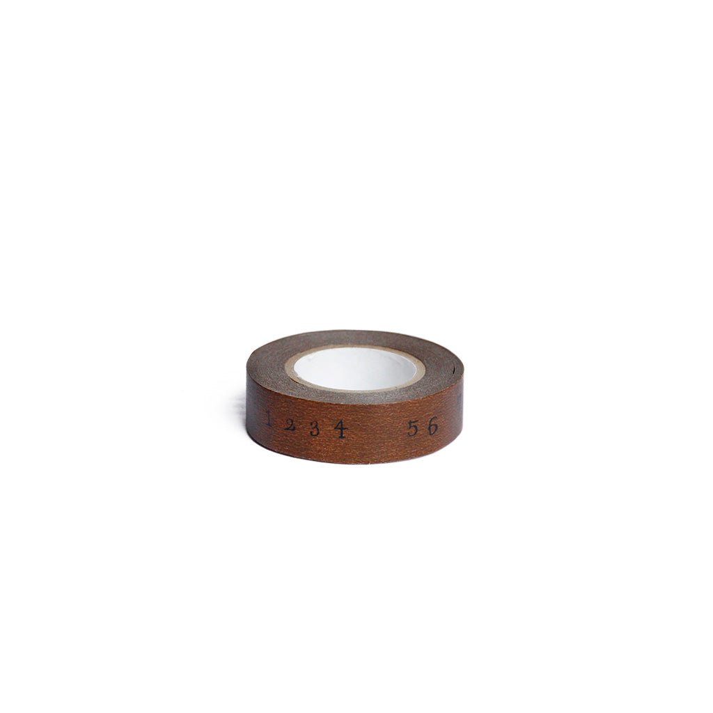 Number Washi Tape Brown   at Boston General Store