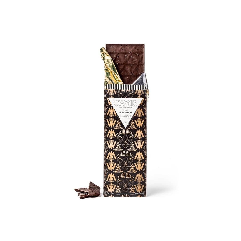 Old Hollywood Smoked Salt Dark Chocolate Bar Boston General Store