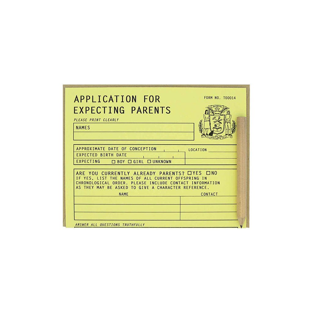 Parents Application Card    at Boston General Store